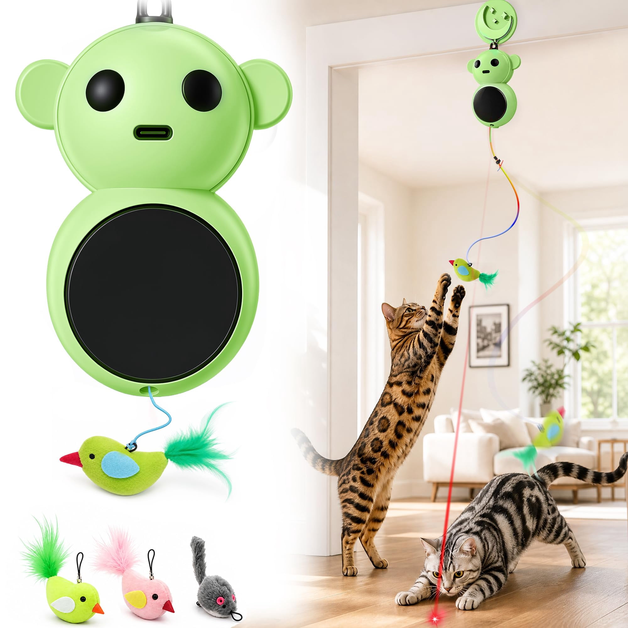 Juguete interactivo para gatos Catpick - Ave automática con pluma voladora