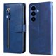 thumbnail image 3 of Funda tipo cartera para Samsung Galaxy S26 con bolsillo con cremallera y ranuras para tarjetas – Función de soporte Azul, 3 of 5