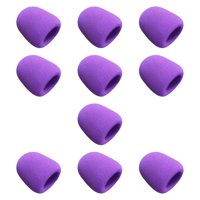 Magideal - Cubierta De Micrófono De 10 Piezas Cubierta De Micrófono De Espuma De Protección De Reemplazo Espesado Resistente Para El Parabrisas Para Discursos , Púrpura