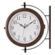 thumbnail image 1 of Reloj de pared BESTIME 41 cm doble cara metal con acabado rojo antiguo, 1 of 5