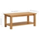 thumbnail image 4 of Mesa de café VidaXL, rústica, madera maciza de roble, 90 x 45 x 40 cm, color marrón, 4 of 8