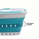 thumbnail image 4 of Cesto para ropa sucia SAMMART, plástico plegable, 42 L, blanco/azul, 4 of 7