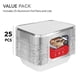 thumbnail image 3 of Sartenes de aluminio desechables Stock Your Home, 9 x 13 cm con tapas, 50 unidades, 3 of 7