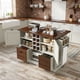thumbnail image 2 of K&K 54" Farmhouse Kitchen Island with Drop Leaf, Power Outlet, Kitchen Storage Cart with 2 Doors, 2 Drawers, Rolling Kitchen Island on 4 Large Wheels with Spice Rack for Kitchen, Dining Room, White, 2 of 3