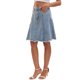 thumbnail image 4 of Falda de Mezclilla para Mujer INSPIRE CHIC Regreso a Clases Cintura Alta Línea A Dobladillo Crudo Falda de Jean Azul Claro Gary XL, 4 of 6