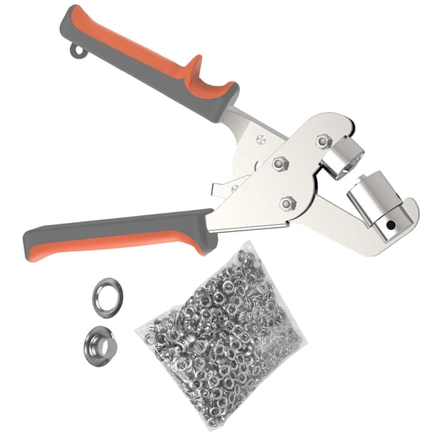 Juego de alicates perforadores de ojales con ojales de 6mm, máquina de prensado Manual portátil, perforador para ojales Manual para manualidades y con 120 ojales