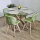 thumbnail image 1 of Comedor Mesa Warwick Vidrio 120cm + 4 Sillas Mariposa Velvet Pistacho, 1 of 3