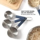 thumbnail image 4 of Calphalon Prime Tazas Medidoras, Juego de Medición de Cocina, Set de 4 Tazas Medidoras de Acero Inoxidable con Mango de Silicona Azul Marino, Precisas y Duraderas para Ingredientes Secos y Líquidos, 4 of 9