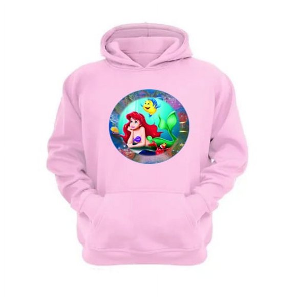 Polerón Canguro Sirena Marina Rosa Talla S Unisex