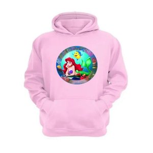 Genérico - Polerón Canguro Sirena Marina Rosa Talla S Unisex