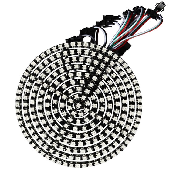 Lámpara LED de anillo WESIRI 241 LED WS2812B 5050 RGB DC5V
