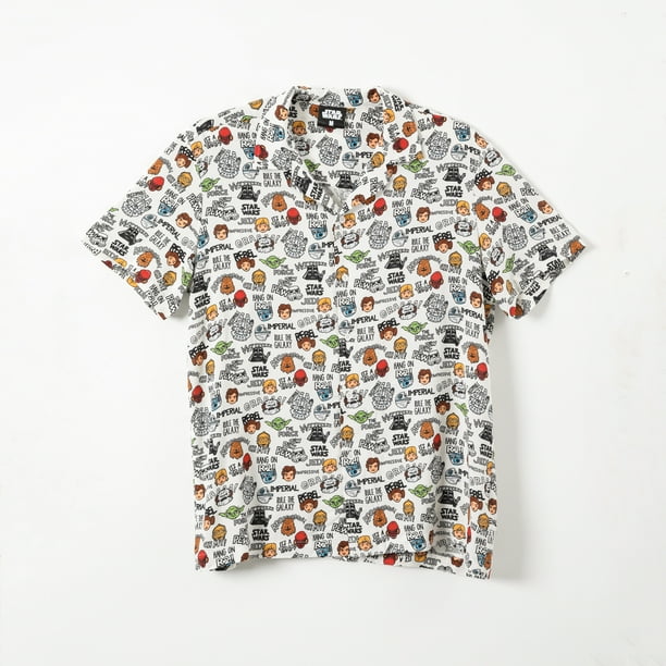 Guayabera Hombre Full Print Blanco Star Wars