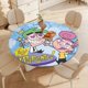 thumbnail image 4 of Los padrinos mágicos-theme Fitted Round Tablecloths Elastic Edged Table Covers Waterproof Table Cloth for Kitchen Holiday Party Tables Decor 120cm, 4 of 6