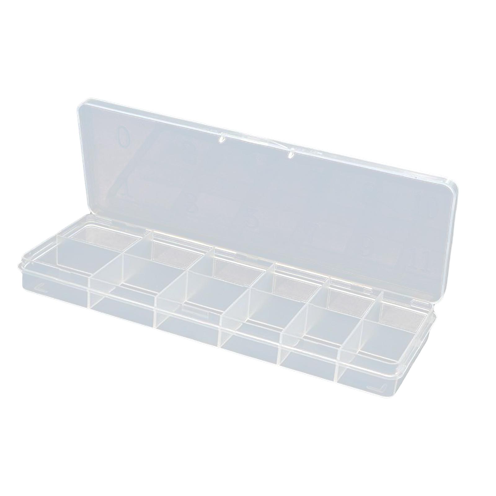 Magideal - Caja Organizadora De 12 Ranuras Para Puntas Con 12 Rejillas, Contenedor De Caja Para Puntas Falsas, Manualidades, Para Dedos , Transparente