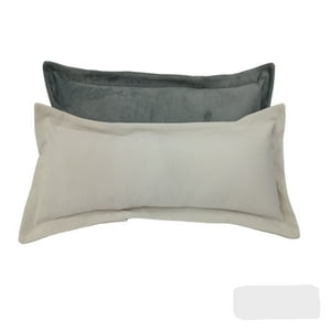 Gios - Pack 2 Cojines Felpa Gris Y Crudo