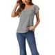 thumbnail image 1 of INSPIRE CHIC Blusa de Mujer para Regreso a Clases Verano Cuello Cuadrado Cuadros Mangas Cortas XL Negro, 1 of 6