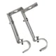 thumbnail image 1 of 2 piezas ajustable metal cortina poste barra soporte de pared soporte de gancho plata, 1 of 3