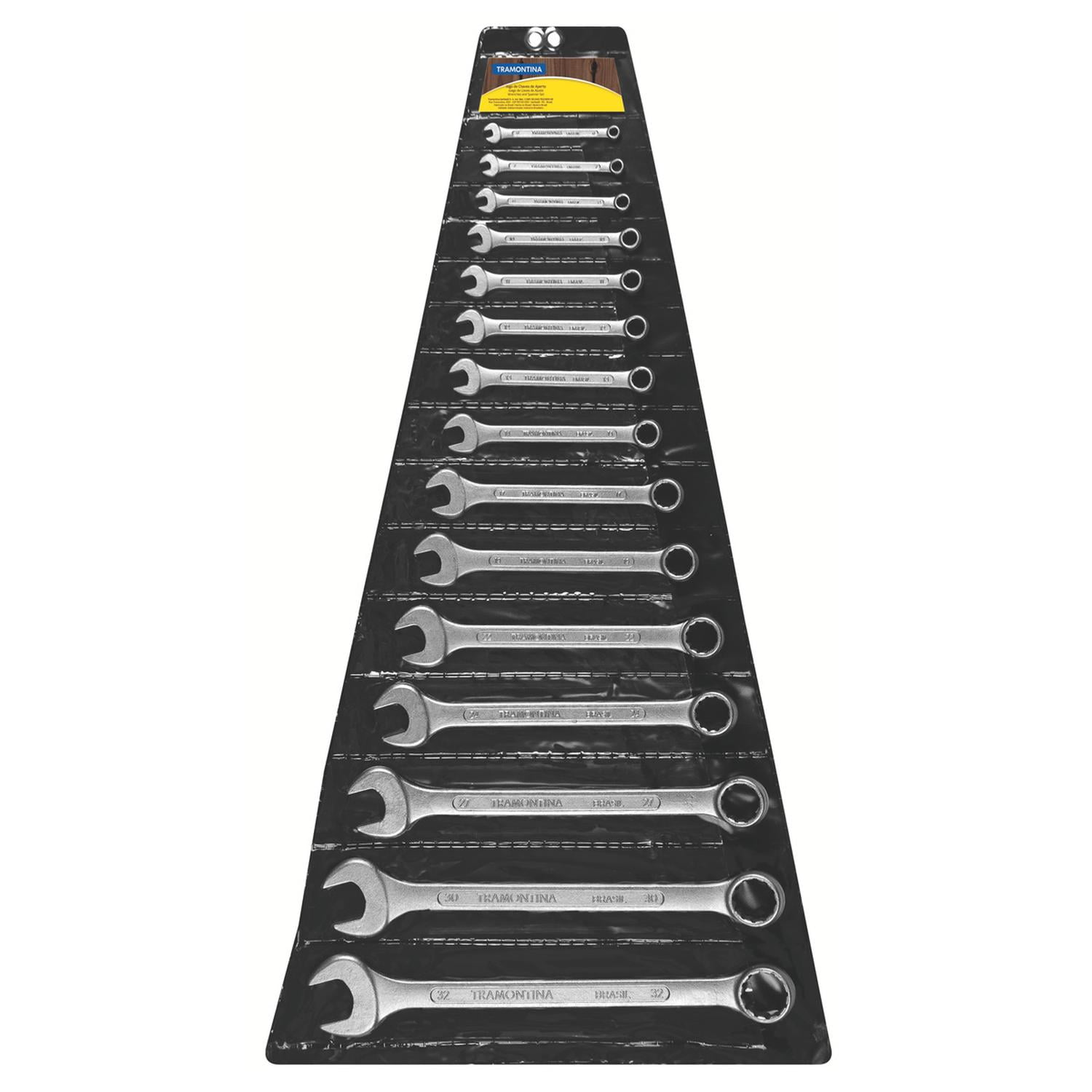 Juego De Llaves Combinadas 15 Piezas Tramontina Master Plateado