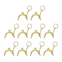 Bothyi - 10 Uds Monedero De Metal Marco Semicírculo Bolsa Con Asa Cierre De Broche De Beso Para Coser Oro