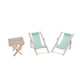 thumbnail image 3 of 1/12 Casa De Muñecas En Miniatura De Madera A Rayas Sillones Y Mesa Juego De Playa Verde, 3 of 3