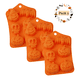 thumbnail image 1 of Pack 3 Molde Silicona Para Queques Tortas Dulces Halloween Naranja, 1 of 5