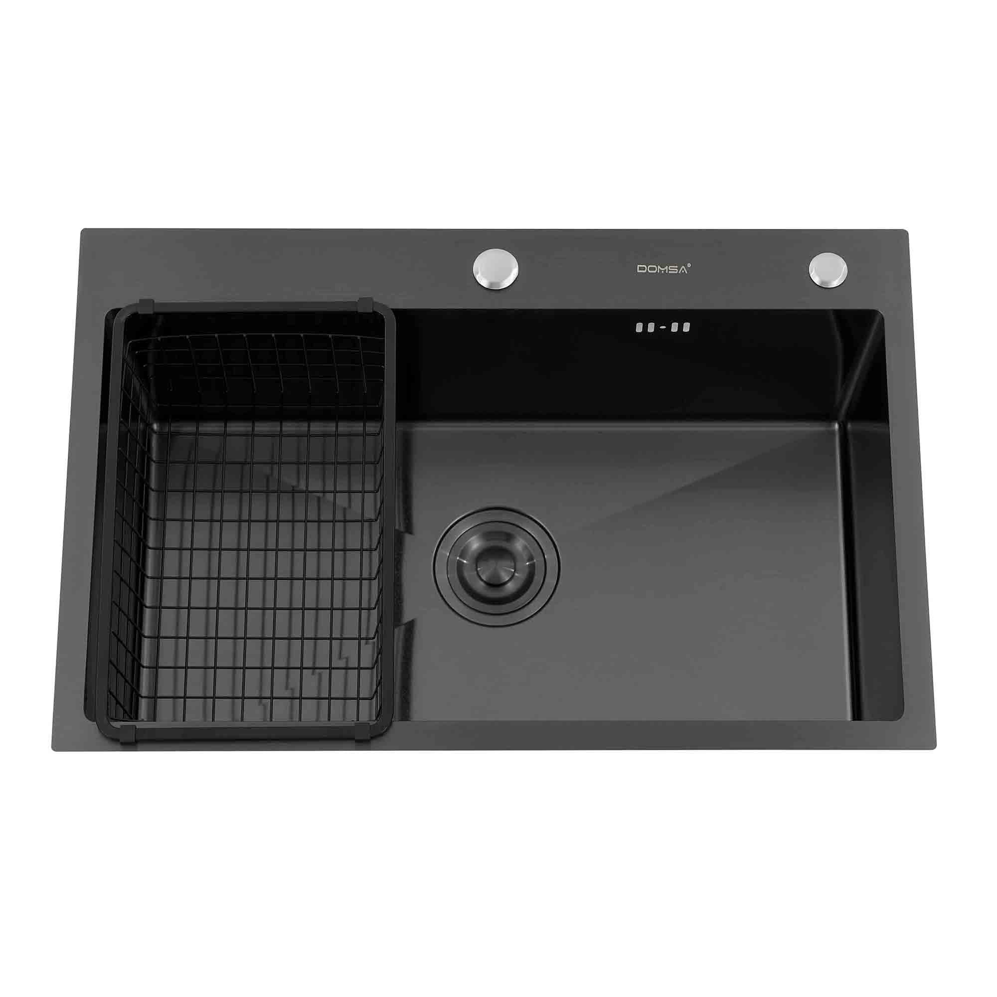 Domsa - Lavaplatos Sobre Cubierta Black 70x46x22 Cm