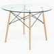 thumbnail image 1 of Mesa de Vidrio Redonda Elida 120cm - Diseño Clásico y Resistente, 1 of 4
