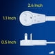 thumbnail image 3 of Cable de extensión Maximm Cable de 30 cm, enchufe plano giratorio de 360°, 3 of 9