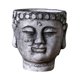 thumbnail image 2 of Cemento Buddha Cabeza Flor Estatuilla Bonsoi Jarrón De Flores Para El Patio De Interior Piedra De Piedra Gris, 2 of 3