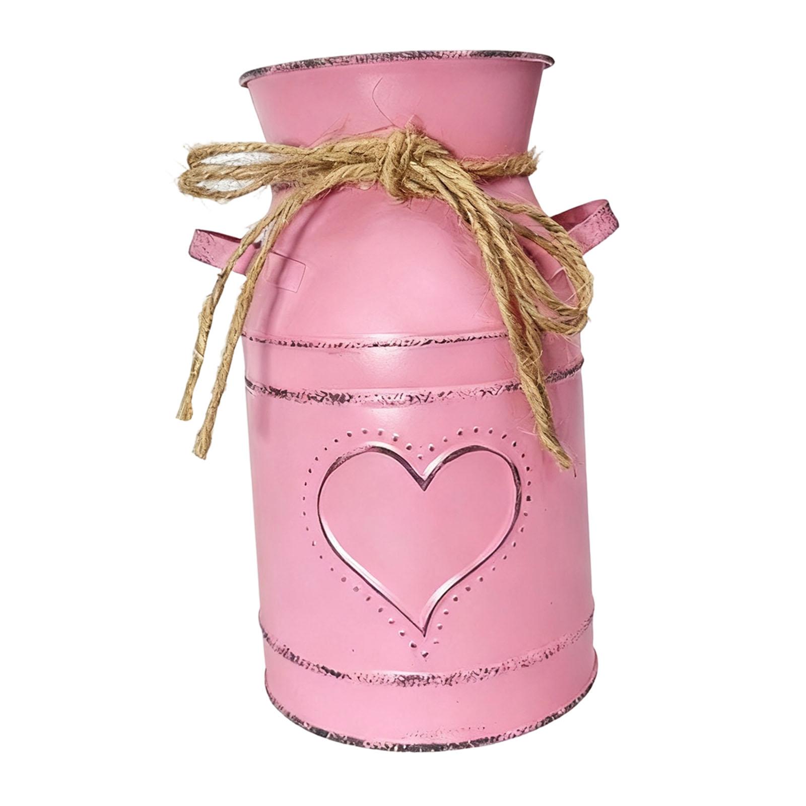 Magideal - Jarrón Rústico, Jarra De Hierro Para Leche, Jarra Rústica De Estilo Francés Para Sala De Estar, Jardín, Patio U Oficina Al Aire Libre