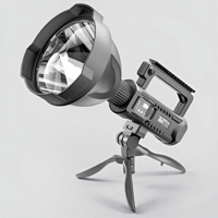 Genérico - Linterna Led De Largo Alcance, Foco, 600 Metros+Usb+Trípode, Color De La Linterna: Blanco, Color De Luz: Blanco