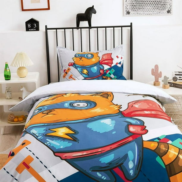 3D Cartoon Animal Pattern Quilt Cover Set Ropa de Cama Set Funda Nórdica Fundas de almohada