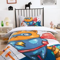 Milsleep - 3D Cartoon Animal Pattern Quilt Cover Set Ropa De Cama Set Funda Nórdica Fundas De Almohada