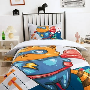 Milsleep - 3D Cartoon Animal Pattern Quilt Cover Set Ropa De Cama Set Funda Nórdica Fundas De Almohada