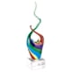 thumbnail image 1 of Centro de mesa Art Glass Badash Rainbow, estilo murano, 35 cm de altura, 1 of 3
