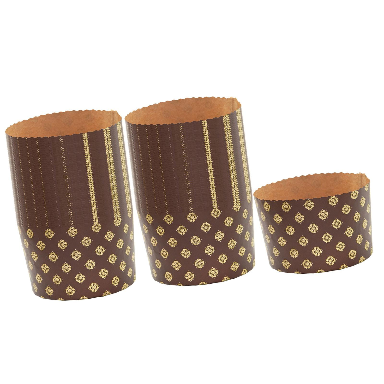 Magideal - 100 Piezas De Bandeja De Papel Para Panettone, Moldes Para Hornear Pan, Moldes Para Muffins A Prueba De Grasa, Envoltorios Para Cupcakes Para Fiestas, 9 Cm X 85 Cm