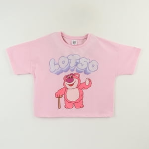 Polera Manga Corta Niña Rosado Lotso Toy Story Disney