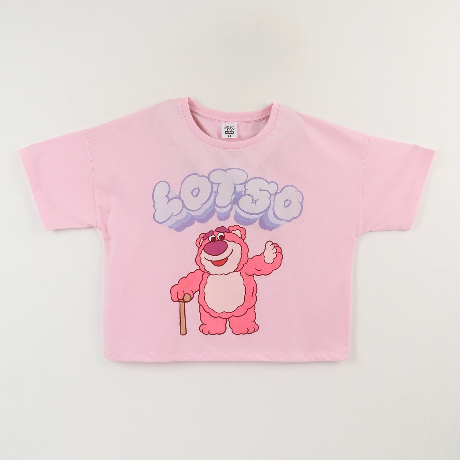 Polera Manga Corta Niña Rosado Lotso Toy Story Disney