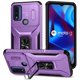 thumbnail image 1 of Funda Armada para Motorola Moto G Pure 2021 con Tapa Deslizante y Soporte Magnético Giratorio Morado, 1 of 5