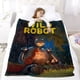thumbnail image 5 of El Robot Salvaje anti-pilling, suave, ligera, esponjosa y acogedora de lujo para hogar y cocina – Perfecta para niños y adultos,70X110cm, 5 of 6