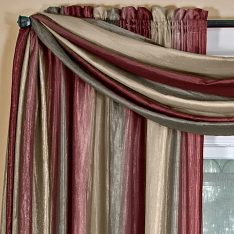 Bufanda Achim Sheer Burgundy Para Ventana, 127 X 366 Cm, Poliéster