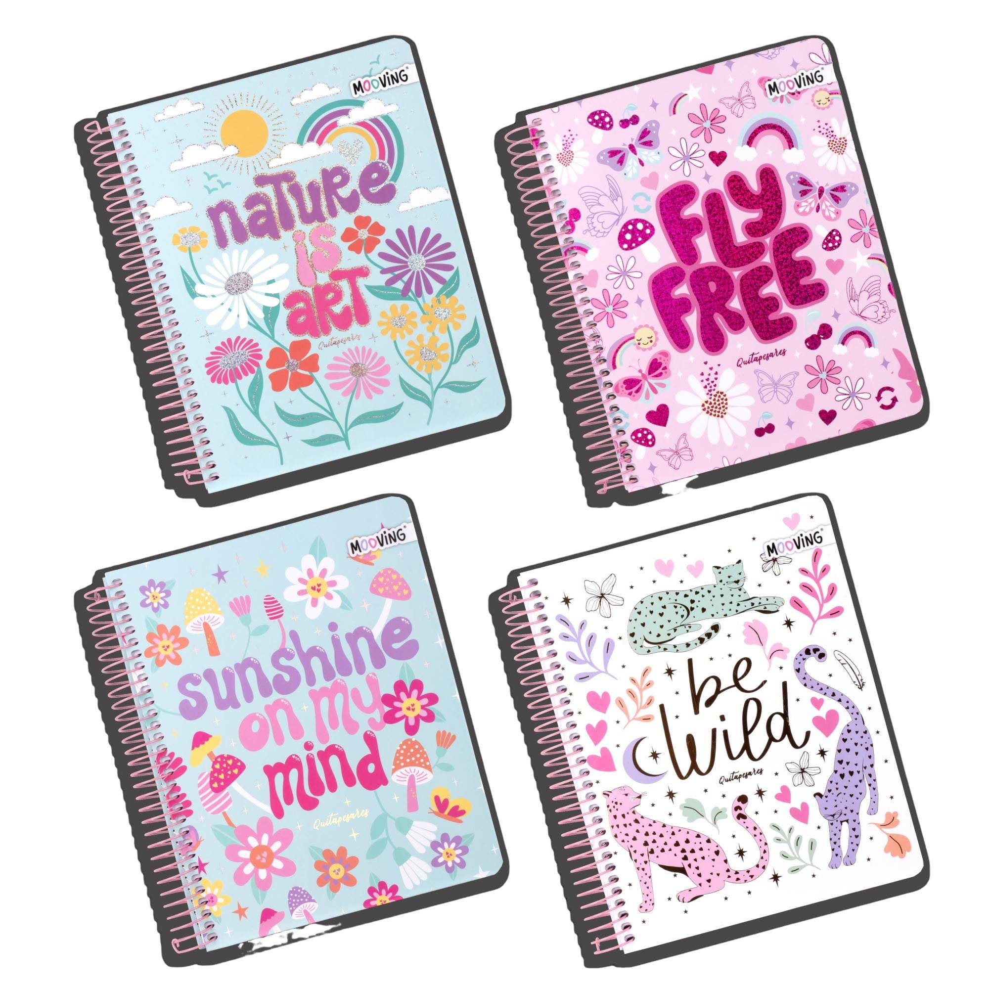 Cuaderno 1/2 Oficio Quitapesares 3 Materias / Producto Surtido Mooving