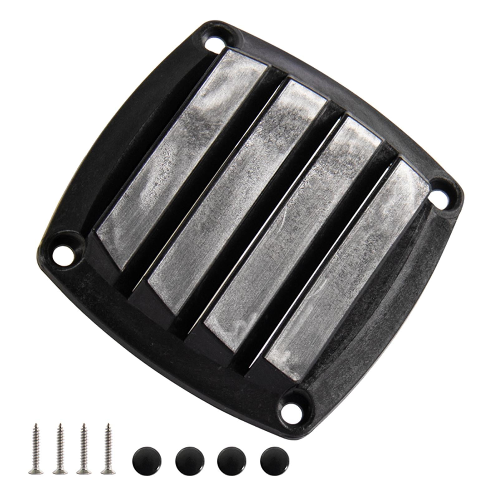 Magideal - Reemplazo De Ventilación Con Persianas Para Barcos, Cubierta De Conducto De Ventilación De Salida Cuadrada, Para Rv Yacht Marine , Negro