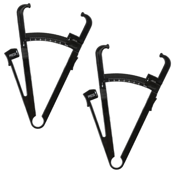 Calibrador de grasa corporal (2 unidades): dispositivo portátil para medir el IMC y la grasa corporal. Calibrador de pliegues cutáneos para hombres y mujeres.