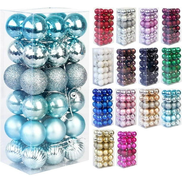 Adornos navideños irrompibles, bolas de árbol, colgantes, para bodas, fiestas de Halloween (paquete de 36 unidades) (4 cm/1,5'')