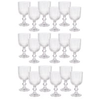 Set 18 Copas Vino Talladas 360Ml Lisa Allegra De Vidrio
