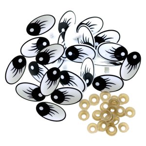 Magideal - 50 Uds Ojos De Seguridad Ojos De Muñeca Juguetes De Ganchillo Muñeca De Fieltro Títere Fabricación De Muñecas Suministro Accesorios Para Manualidades