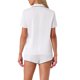 thumbnail image 3 of INSPIRE CHIC Conjunto de Pijama de Satén para Mujer Regreso a Clases Suave Manga Corta con Botones Ropa de Dormir con Bolsillo en el Pecho y Pantalones Cortos para Primavera Verano XL Blanco-1, 3 of 6