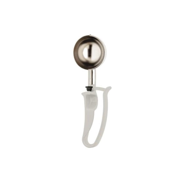Zeroll 2008 Cuchara porcionadora universal de longitud estándar EZ Disher, diseñada para uso con mano derecha o izquierda, apta para lavavajillas, aprobada por NSF, 2 3/4 pulgadas, gris