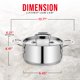 thumbnail image 2 of Acero inoxidable cepillado para inducción Stockpot Bakken, 2 litros, 2 of 9